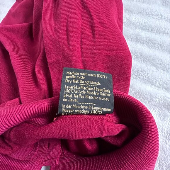 Dalkeith Womens Virgin Wool Polo Sweater Pullover Dark Pink Made in England - Picture 4 of 7